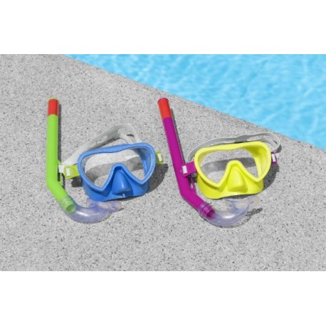 Snorkel+Visor 2/colores verde/ rosa